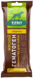 Лакомство Titbit Vitamin гематоген мясной для собак, 35 г