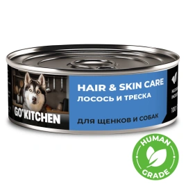 Влажный корм Go'Kitchen Salmon & Cod для щенков и собак, с лососем и треской, 100 г