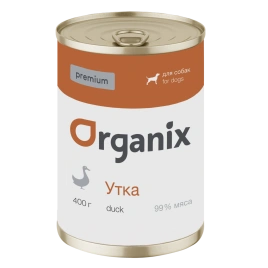 Влажный корм Organix Preventive Line Duck для собак, с уткой 99%, 400 г