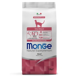 Сухой корм Monge Cat Speciality Line Monoprotein Beef для котят и беременных кошек с говядиной, 1,5 кг