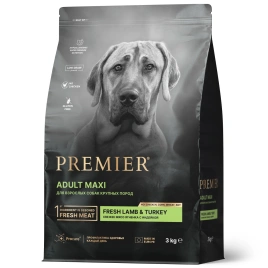 Сухой корм Premier Dog Lamb & Turkey Adult Maxi для собак крупных пород, 3 кг