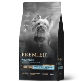 Сухой корм Premier Dog Salmon & Turkey Adult Mini для собак мелких пород, 1 кг