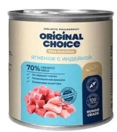 Влажный корм ORIGINAL CHOICE Elite Nutrition Adult Mini Turkey & Lamb для собак мелких пород, с индейкой и ягненком, 240 г