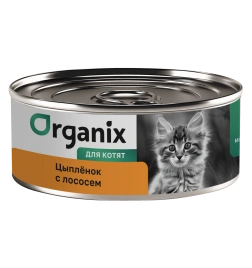 Влажный корм Organix Preventive Line Salmon для котят Цыпленок, с лососем, 100 г
