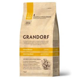 Сухой корм Grandorf 4 Meat Probiotic Sterilised Четыре вида мяса для стерилизованных кошек, 2 кг