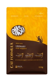 Корм сухой полнорационный для кошек ENSO Cat formula Urinary для профилактики мочекаменной болезни со свежей уткой 1.5кг