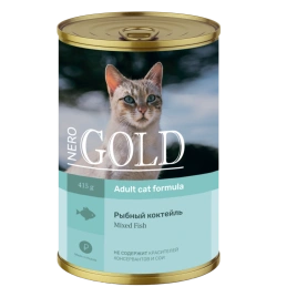 Влажный корм Nero Gold Fish для кошек "Рыбный коктейль", 415 г
