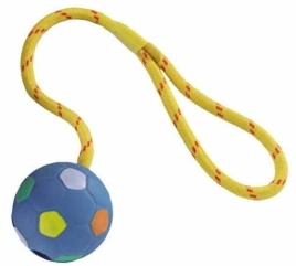 Игрушка NOBBY для собак, Мяч на Веревке, резина, 6,5 см