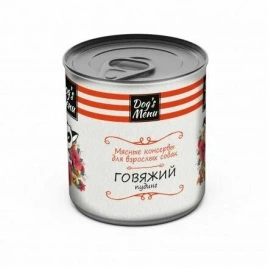 Влажный корм Dog`s Menu Beef для взрослых собак говяжий пудинг, 340 г