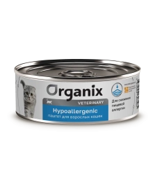 Влажный корм Organix Veterinary Hypoallergeniс для взрослых кошек при пищевой аллергии, 100 г