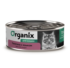 Влажный корм Organix Preventive Line Veal для кошек с телятиной и языком, 100 г