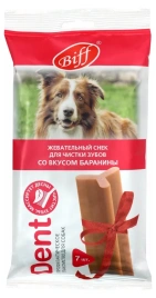 Лакомство Biff Dent для собак крупных пород с бараниной, 270 г