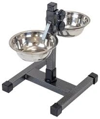 Миска Homepet для домашних животных, металлическая регулируемая подставка с мисками, шагрень, 2 шт, диаметр 13 см, до 25 см, 0,25 л