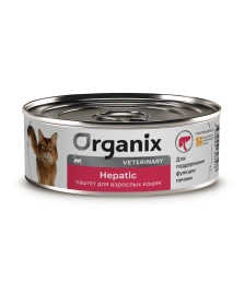 Влажный корм Organix Veterinary Hepatiс для взрослых кошек для поддержания функции печени, 100 г