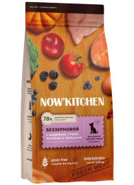 Сухой корм NOW'KITCHEN Fresh Large Puppy Turkey, Duck & Salmon для щенков крупных пород со свежей индейкой,уткой, с индейкой, уткой и лососем, 9,98 кг