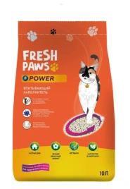 Наполнитель Fresh Paws Power для кошачьих туалетов, впитывающий минеральный, 10 л