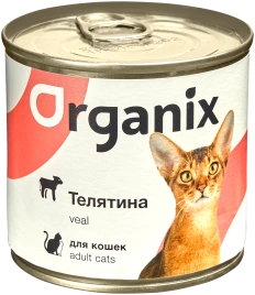 Влажный корм Organix Preventive Line Veal для кошек, с телятиной, 250 г