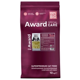 Сухой корм AWARD Special Care Sensitive Digestion Duck для взрослых кошек с уткой, 10 кг