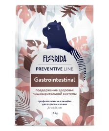 Сухой корм FLORIDA Gastrointestinal для кошек для поддержание здоровья пищеварительной системы, 1,5 кг