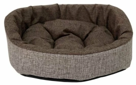 Лежак Homepet для домашних животных, Жаккард Wool №2 коричневый, 49 см х 43 см х 17 см