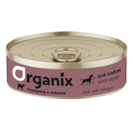 Влажный корм Organix Preventive Line Beef для собак говядина с языком, 100 г