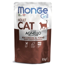 Влажный корм Monge Cat Grill Lamb для взрослых кошек с мясом ягненка, 85 г