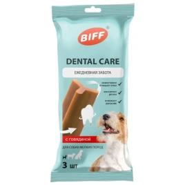 Лакомство Biff Dental Care для собак мелких пород с говядиной, 45 г