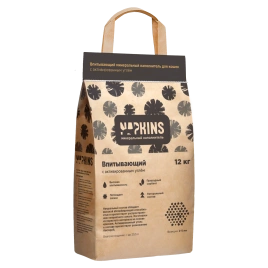 Наполнитель Napkins для кошачьего туалета, впитывающий с активированным углем, 17.91 л