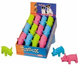 Игрушка NOBBY для собак, дисплей, цветные свинки, 24 шт, 11 см