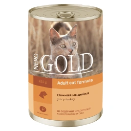 Влажный корм Nero Gold Turkey для кошек "Сочная индейка", 415 г