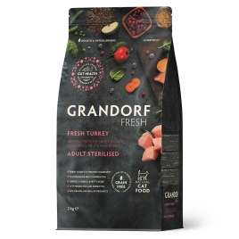 Сухой корм Grandorf Fresh Cat для стерилизованных кошек индейка с бататом 2 кг
