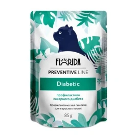 Влажный корм FLORIDA Diabetic для кошек профилактика сахарного диабета, 85 г