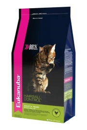 Сухой корм Eukanuba Hairball Control для взрослых кошек, 2 кг