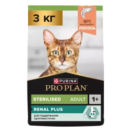 Сухой корм PRO PLAN Salmon для взрослых стерилизованных кошек и кастрированных котов, с высоким содержанием лосося, 3 кг