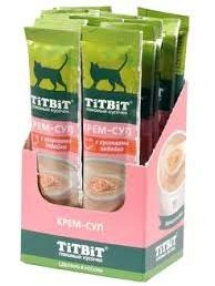 Влажный корм Titbit крем-суп Veal для кошек, с кусочками, с телятиной, 16 г