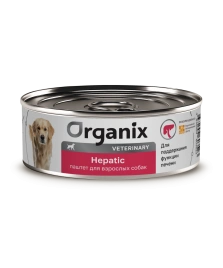 Влажный корм Organix Veterinary Hepatiс для взрослых собак для поддержания функции печени, 100 г