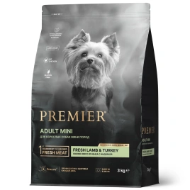 Сухой корм Premier Dog Turkey Adult Mini для собак мелких пород, 3 кг