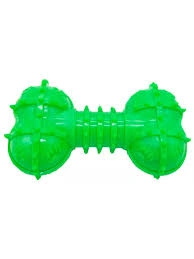 Игрушка Homepet Snack TPE для лакомств для собак, кость с шипами и отверстиями, 14 см