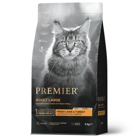 Сухой корм Premier Cat Lamb & Turkey Adult Large для взрослых кошек крупных пород, 2 кг