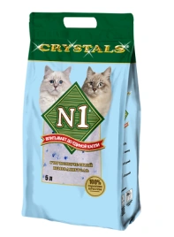 Наполнитель №1 Crystals для кошачьих туалетов, силикагелевый голубой, 5 л