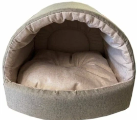 Домик Homepet для домашних животных, Жаккард Melange №1 эстрада коричнево-розовый, 38 см х 35 см х 27 см