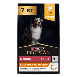 Сухой корм PRO PLAN Chicken для взрослых собак средних пород, с высоким содержанием курицы, 7 кг