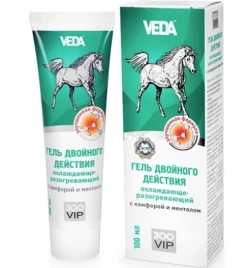 Гель Veda Зоо VIP двойного действия охлаждающий и разогревающий с камфорой и ментолом, 100 мл