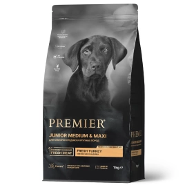 Сухой корм Premier Dog Turkey Junior Medium & Maxi для юниоров средних и крупных пород, 1 кг