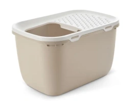 Туалет SAVIC Hop In Giant для кошек, с верхним входом, цвет мокко, 74 см х 50 см х 43 см