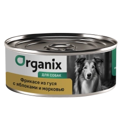Влажный корм Organix Preventive Line Apple & Carrot для собак Фрикасе из гуся с яблоками и морковкой, с яблоком и морковью, 100 г