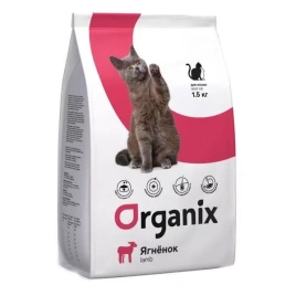 Сухой корм Organix Adult Lamb для кошек, с ягненком, 1,5 кг