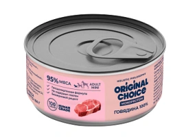 Влажный корм ORIGINAL CHOICE Monoprotein Adult Mini Beef для собак мелких пород, с говядиной, 100 г