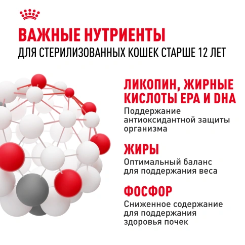 Сухой корм Royal Canin Ageing Sterilised 12+ для стерилизованных кошек старше 12 лет, 2 кг фото 5