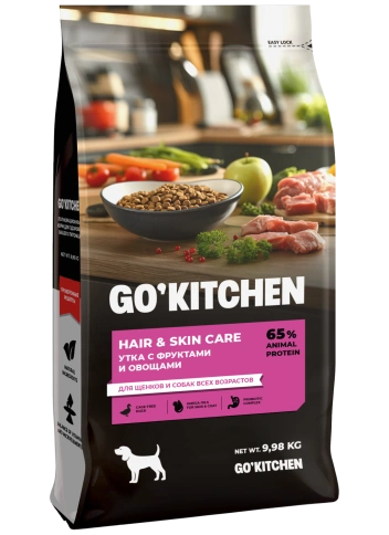 Сухой корм Go'Kitchen Duck для щенков и собак всех возрастов, с уткой, 9,98 кг фото 1